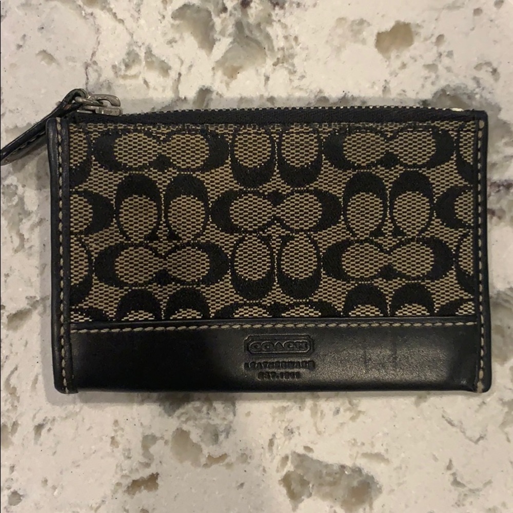 Coach small wallet, black